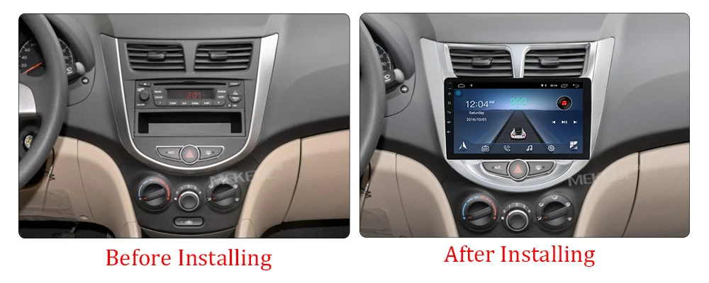 Clearance MEKEDE HD Android 8.1 4G Car Radio Multimedia Video Player GPS For Solaris Hyundai 1 2 Accent Verna sedan 2 din no dvd 4