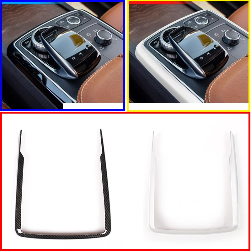 

Carbon Fiber ABS Car Central Control Multimedia Mode Decoration Frame Trim For Mercedes Benz GLE GLS ML GL Class W166 2013-2019