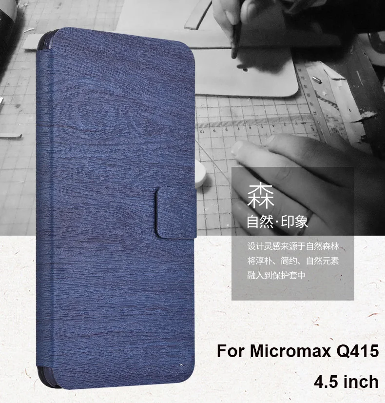 

For Micromax Canvas Pace 4G Q415 4.5" Case Wallet Style PU Leather Case For Micromax Q415 Q 415 Stand Function and Card Holder