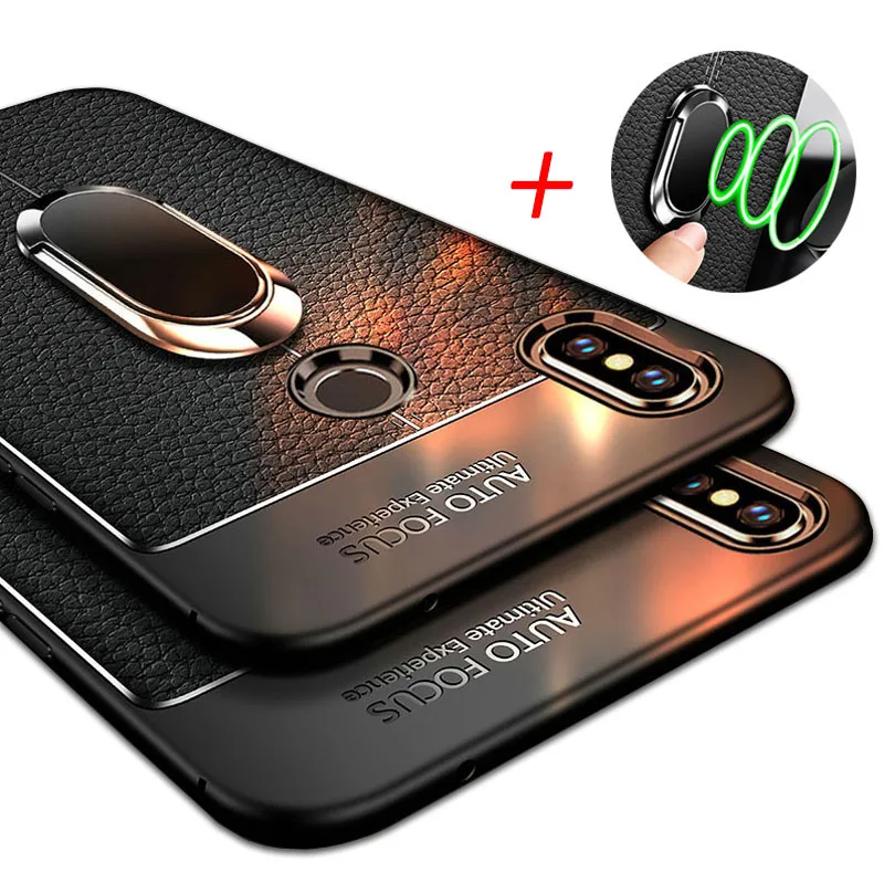 

Finger Ring Case Xiaomi Redmi Note 6 Pro Back Cover Redmi Note 5 6 Pro 6A Silicone Car Holder Leather Case Xiaomi Mi A2 Mi8 Lite