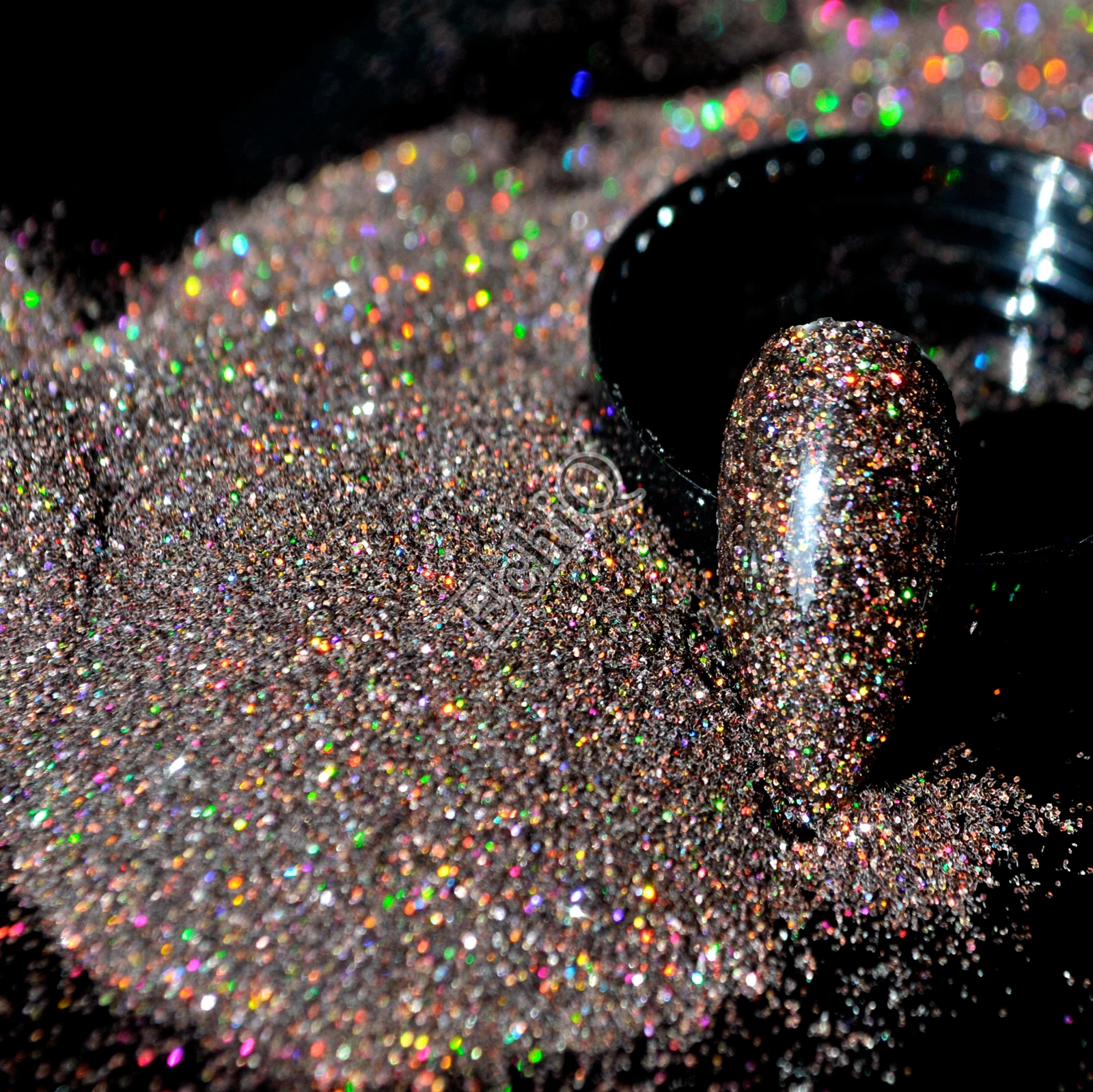 Блестящий темно коричневый пигмент для дизайна ногтей|glitter dust|nail glitterholographic nail