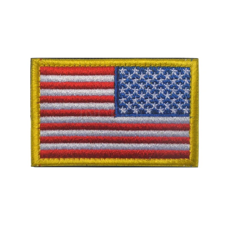 Embroidery Patch Right Shoulder US American Flag Morale Patch Tactical Emblem Badges Appliques