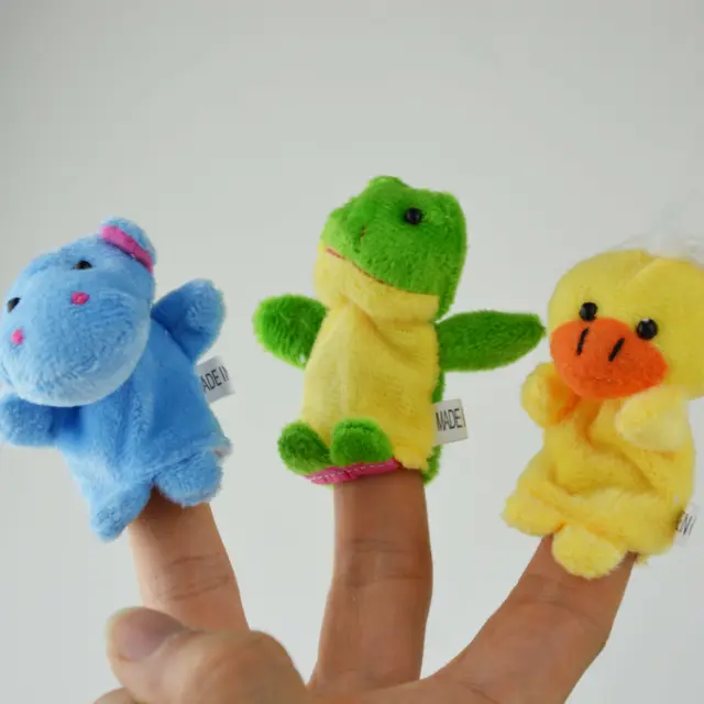 10pcs Finger Puppets Cloth Plush Doll Baby Educational Hand Cartoon Animal Toys 2