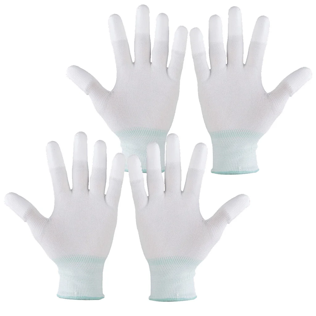 2 пары нейлоновые стеганые перчатки для машины стеганые Швейные M белые
