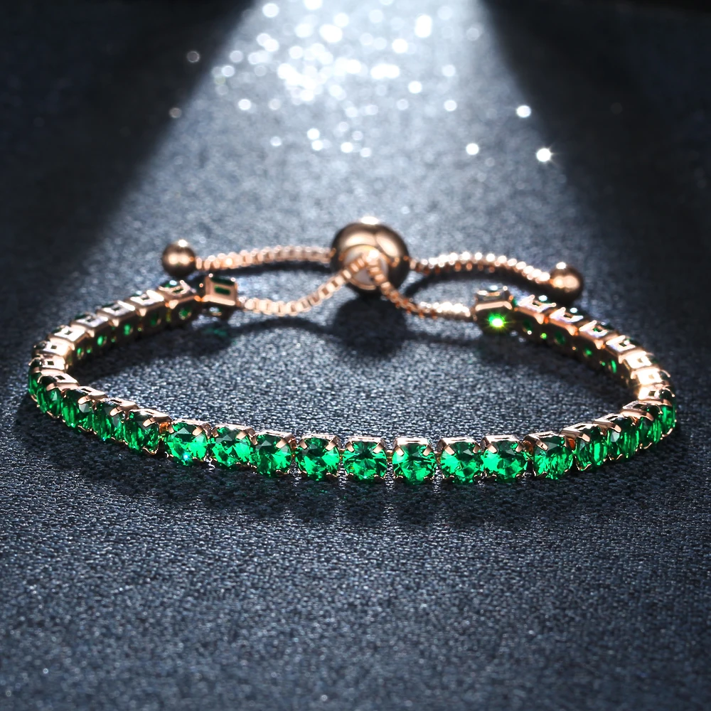 AY мода кубического циркония теннисный браслет и Регулируемые Браслеты Mujer Шарм