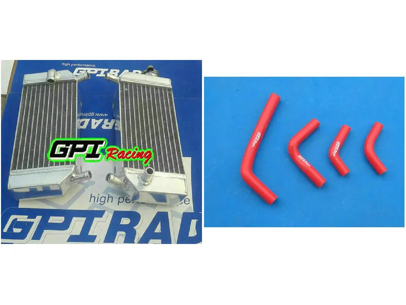 

Aluminum Radiator + hose for Honda CRF250R CRF250X CRF250 2004-2009 2005 2006 2007 2008 06 07 08 RH&LH GPI high-per