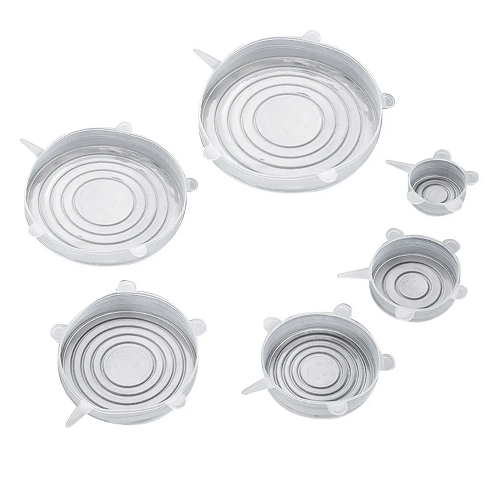

Expandable Silicone Stretch Lids Multifunction Keeping Food Fresh Covers H99F