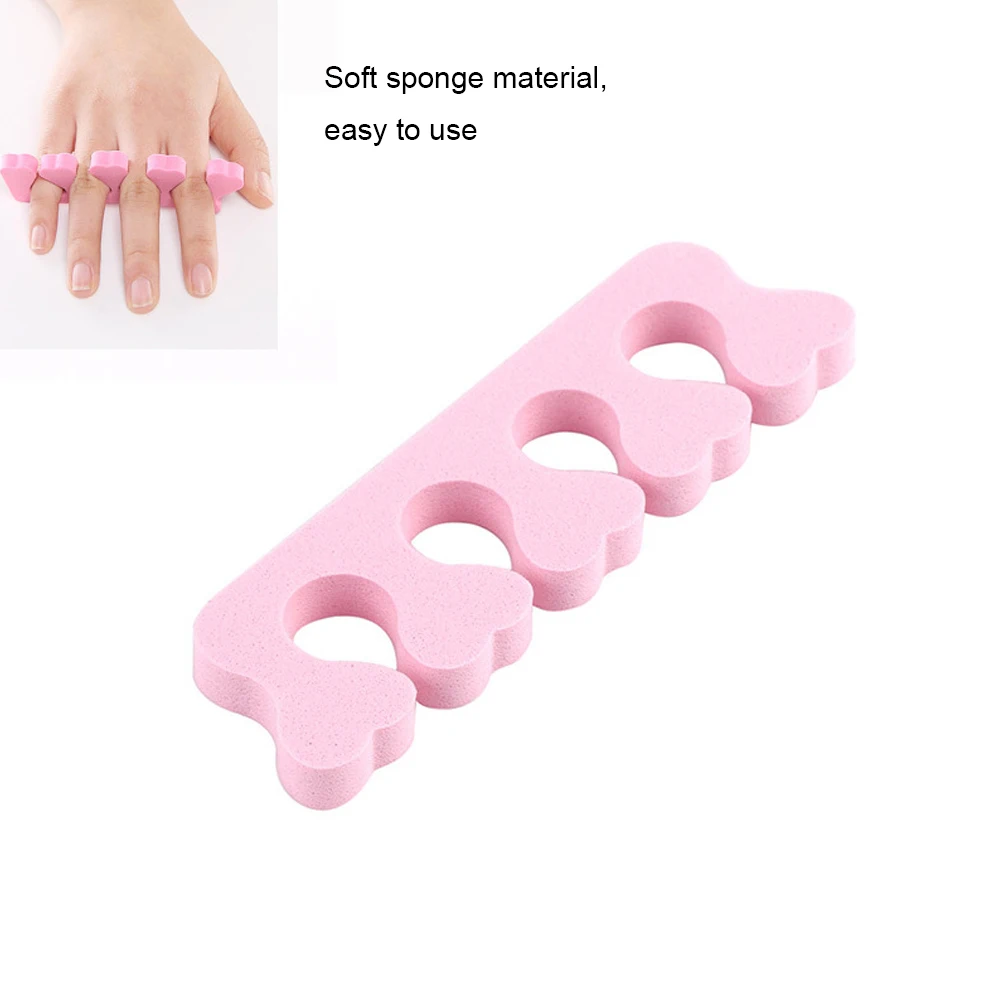 2pcs Nail Art Toe Separator Soft Foam Sponge Foot Finger Toe Separators Extending UV Nail Accessory Tools