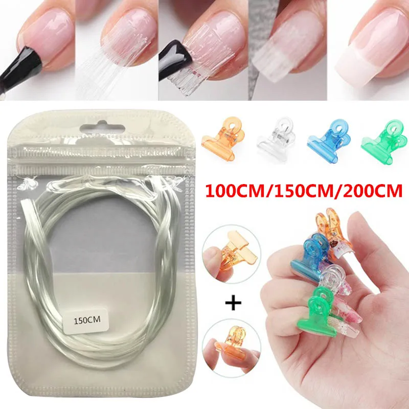 

100/150/200cm New Fibernails Acrylic Tips Fiberglass Nail Quick Extension Form Fiber Glass Nails Silk Building Manicure Tool
