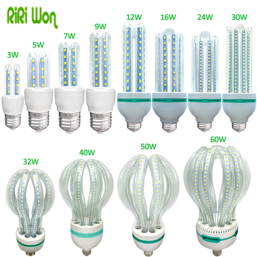 

RiRi won E27 LED light Bulb Lamp E27 220V Light Bulb Smart IC Real Power Brightness Lampada LED Bombilla for home decoration