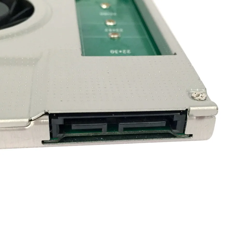 Sunvalley Novo 9.5 mm Sata M.2 b Chave Ngff Disco de Estado Sólido 2nd Hdd Caddy Sata Ssd Hdd Caixa de Alumínio para Portátil Dvd Cd-rom - Imagem 4