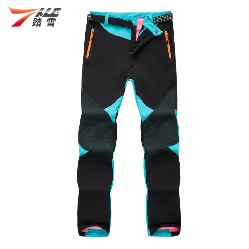 2018 nueva venta pantalones de senderismo a prueba de viento térmicos al aire libre Camping Softshell pantalones calientes para esquí Trekking escalada Pantalones