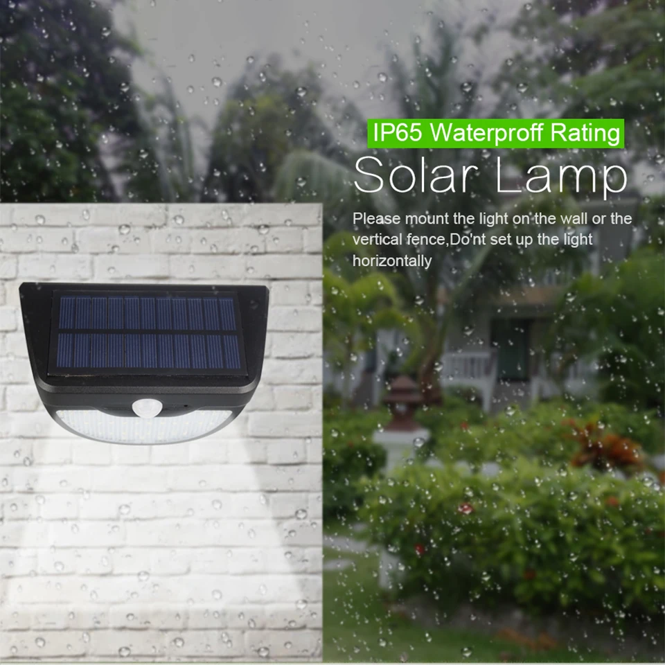 

VBS Ip65 Waterproof Solar Lights For Garden Decoration with Motion Senor Outdoor Wall Lamps for Garden Street Pathway