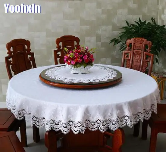 

Modern lace white satin Tablecloth embroidery dining kitchen tea coffee Table Cover cloth Christmas home party Wedding decor