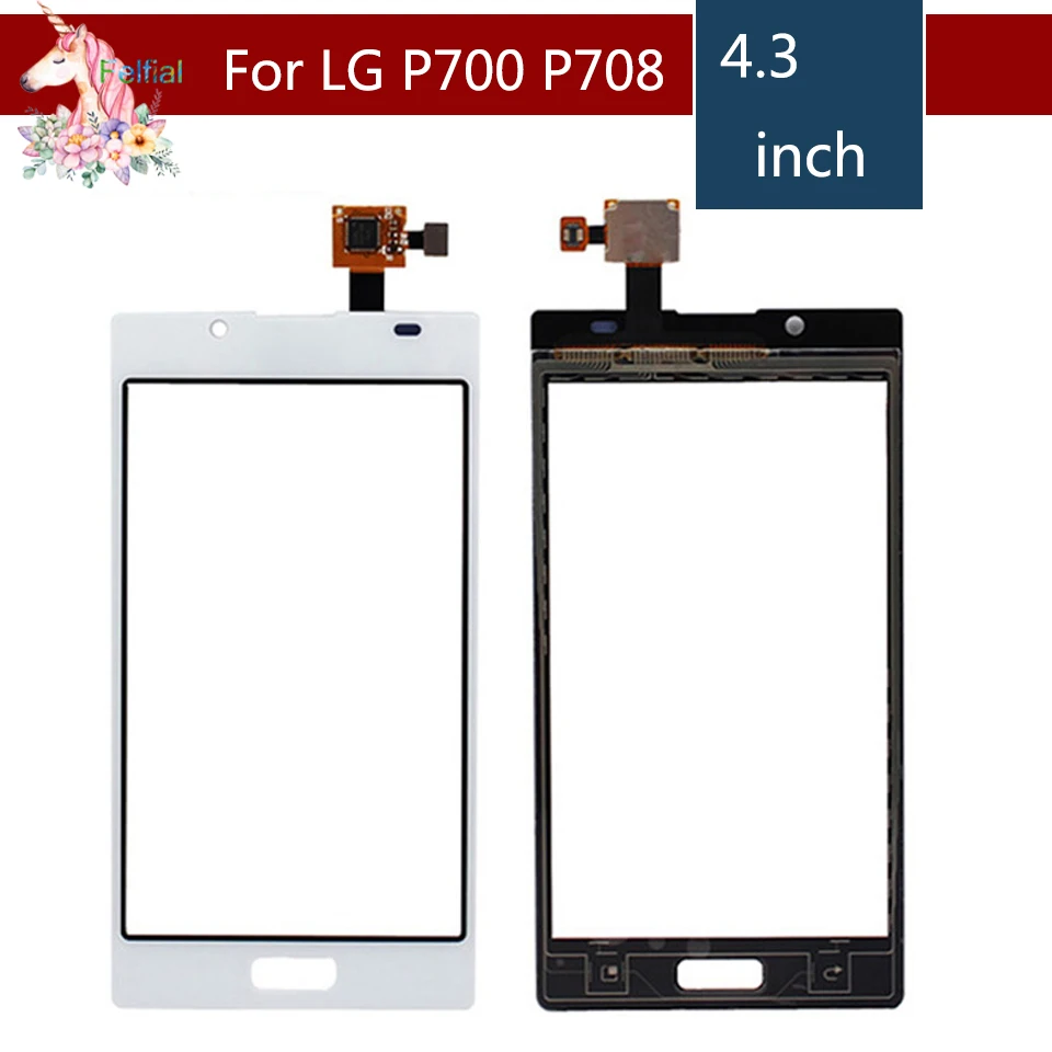 4 3 &quotдля LG Optimus L7 P700 P705 P708 ЖК сенсорный экран дигитайзер Датчик внешнее стекло