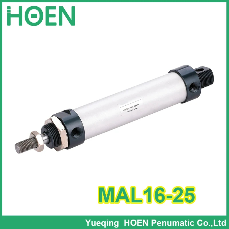 

MAL16-25 High quality double acting pneumatic small cylinders aluminum alloy 16mm bore 25mm stroke mini air cylinder