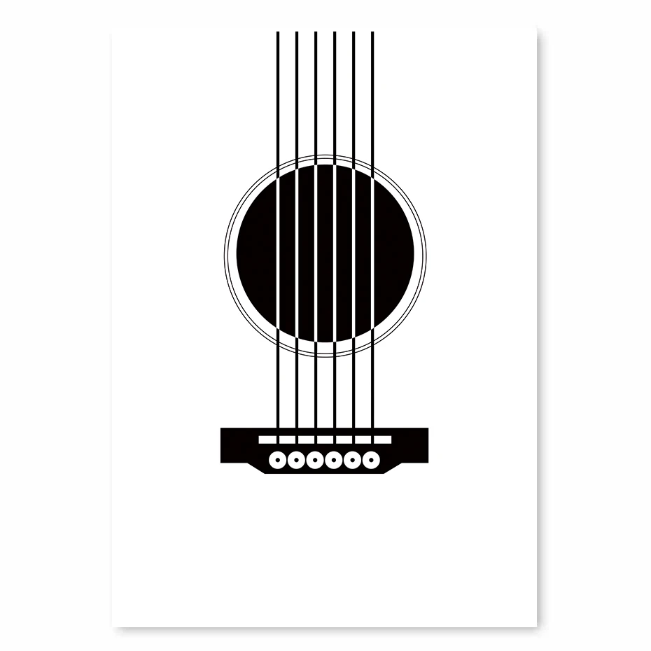Музыкальный инструмент плакат печать Акустическая гитара ксилофон музыкальная нота холст живопись Современная Настенная живопись для гостиной домашний декор - Цвет: CPR4105-E