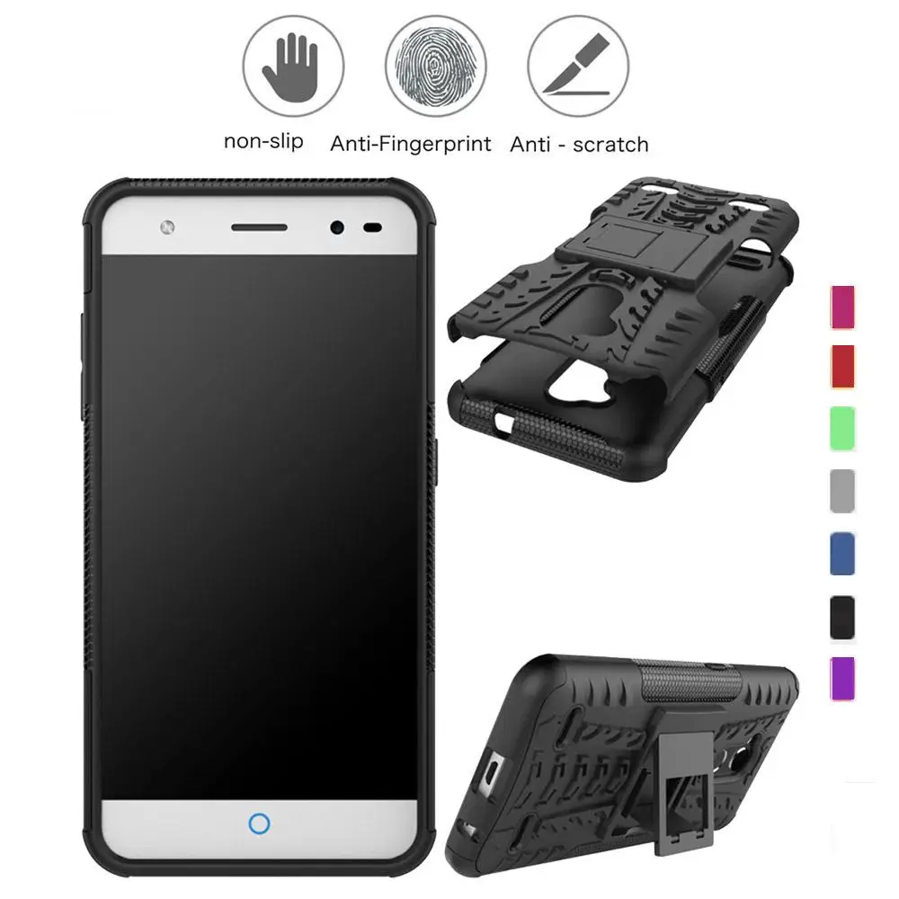 Heavy Duty kickstand Hybrid Armor Cover TPU Case Skin for ZTE V7 lite / V6 Plus |