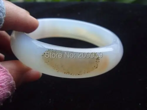 

huij 00919 NATURAL PRETTY WHITE AGATE YELLOW GHOST QUARTZ CRYSTAL BRACELETS