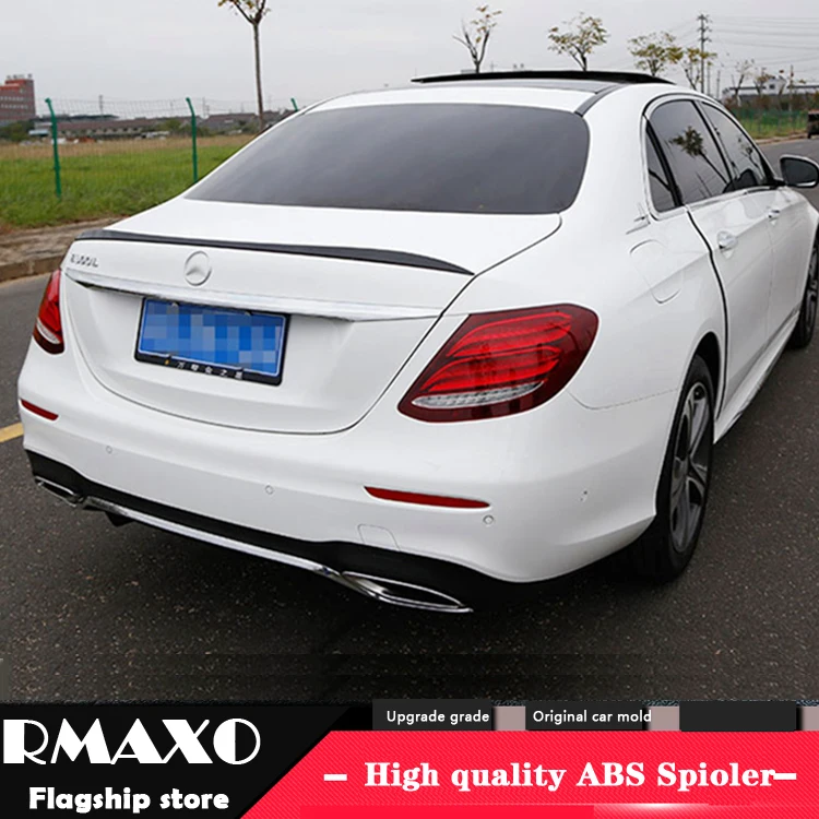 

For Benz W213 Spoiler 2017 E320L E260L E300L E63 High Quality ABS Material Car Rear Wing Primer Color Rear Spoiler