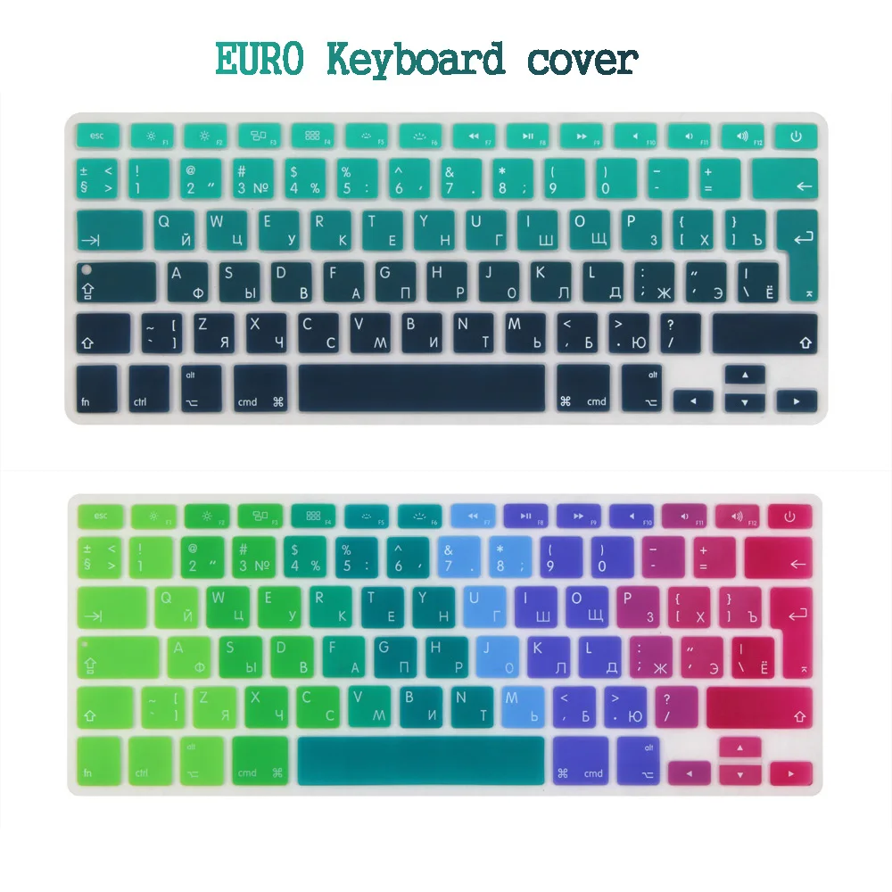 

Russian EURO Enter alphabet Keyboard Cover Stickers Protector for MacBook Air 13.3 Mac Book Air13 inch A1466 A1369