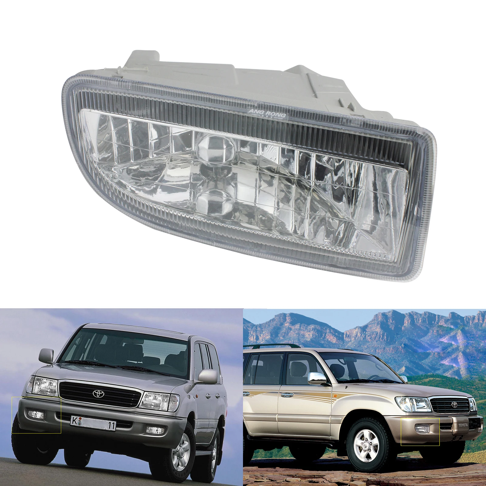 

Противотумансветильник ANGRONG для Toyota Land Cruiser FJ100/FJ105, правый передний бампер, без лампы