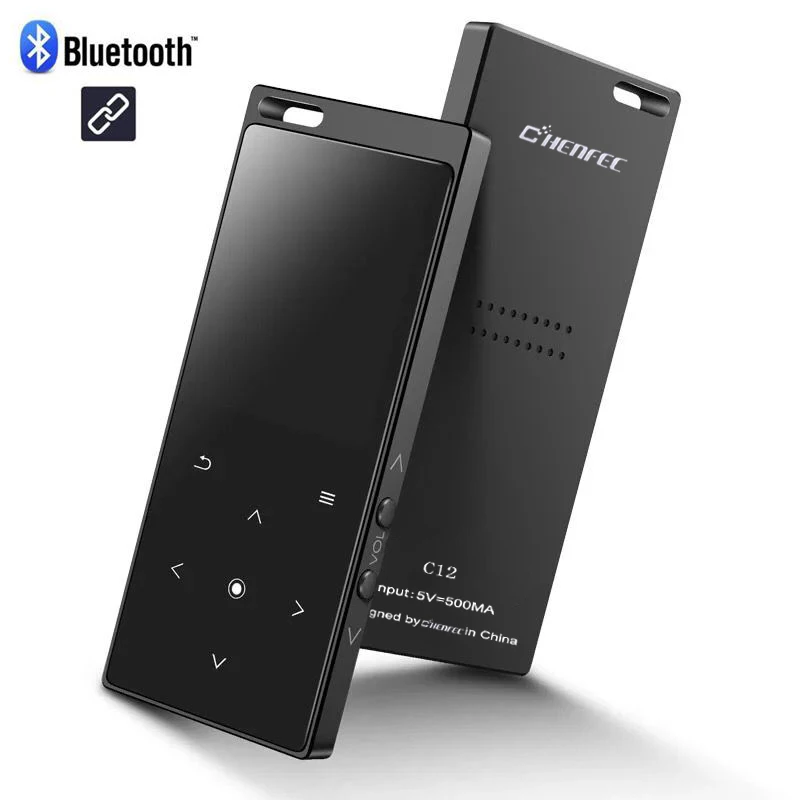 Сенсорная кнопка 16 Гб HIFI Bluetooth 4,1 MP3-плеер 1,8 дюймов экран без потерь Музыкальный плеер с FM радио+ спортивная повязка+ аудио линия - Цвет: C12-16GB-Black