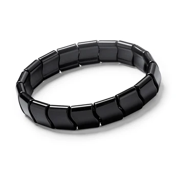 

Black Tourmaline Beads Health Bracelet Natural Germanium Stone Bracelet Massage Negative Ion Energy Hand Chain Men Women