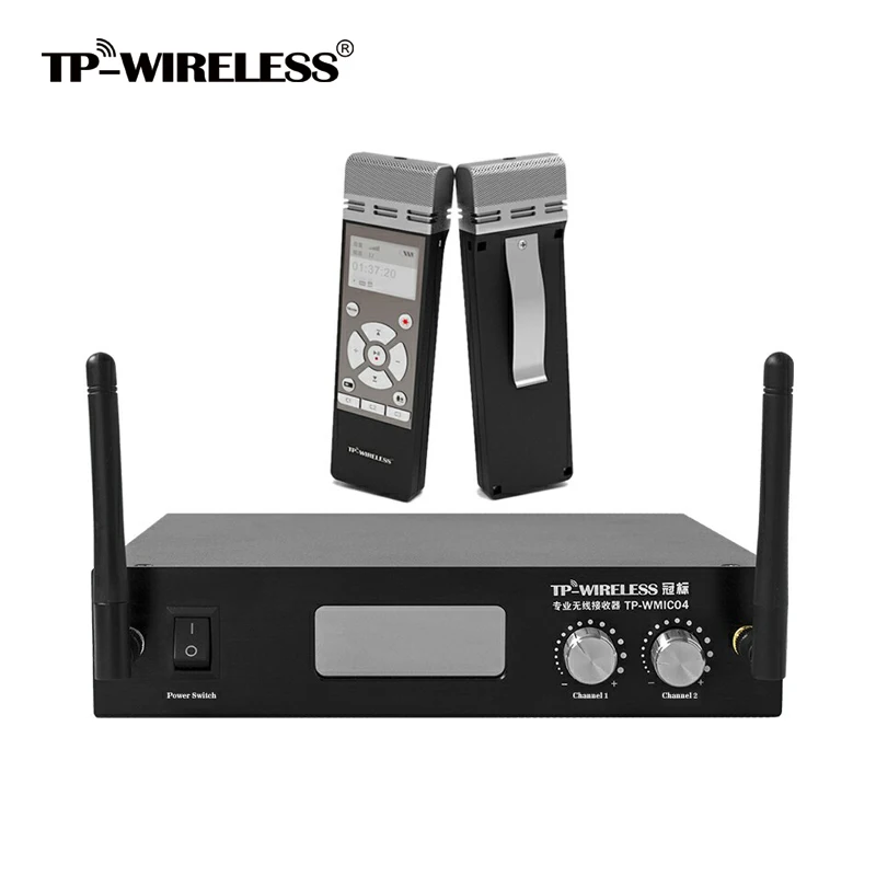 

TP-WIRELESS 2.4GHz Digital Wireless Portable Dual-Channels Microphone System Wireless Audio System for Lecturer and Classroom