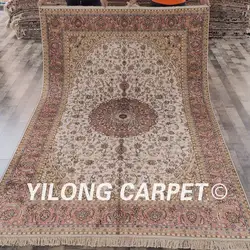 Yilong 6'x9 Элегантный Восточный шелковые ковры ручной работы прочный шелковый ковер (J07B6x9)