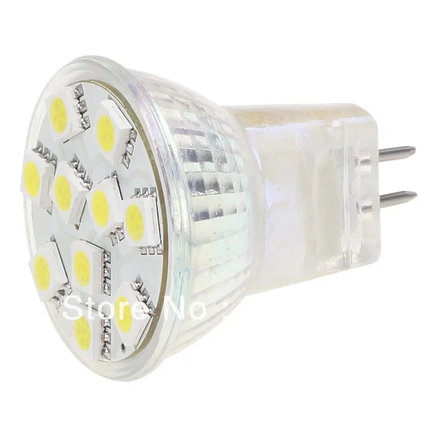 

5pcs/lot 5050 SMD MR11 10LED Light 12VAC 12VDC White Commercial Engineering Indoor Home Office G4 Base Spot light