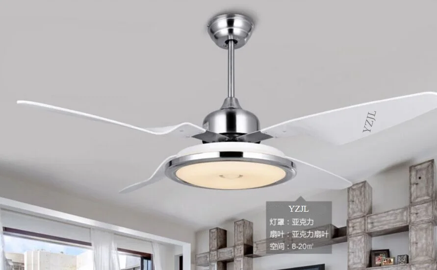 

LED ceiling pendant fan light restaurant room pendant fan light Minimalism modern with remote control pendant lights fan 48inch