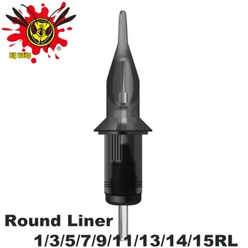 

10Pcs/lot BIGWASP Disposable Makeup Grey Tattoo Cartridge Needle RL/RS/RM/M1 Tattoo Gun Round Liner 1/3/5/7/9/11/13/14/15RL
