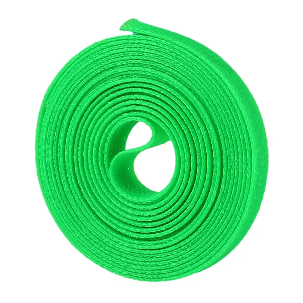 5 м Изолированная оплетка 12 мм плотная проволочная защита кабеля расширяемая кабельная втулка проволочная манжета белый/красный/зеленый/сапфировый синий - Цвет: green