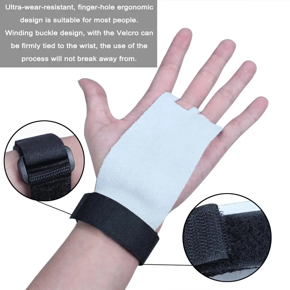 

1XPair=2Pcs Leather Gymnastic Hand Wrist Wrap Protection Grips Ideal For Weightlifting Olympic Lifting and Gymnastics