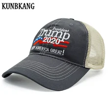 Высококачественная шапка Trump, сетчатая бейсболка для мужчин и женщин, Хлопковая мужская шляпа Snapback, Регулируемая унисекс шапка на тематику президентства, бейсболка