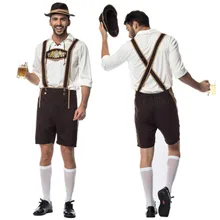 Взрослый мужской костюм Октоберфест ледерхосен баварский Октоберфест немецкий пивной мужской костюм Карнавальные вечерние костюмы на Хэллоуин
