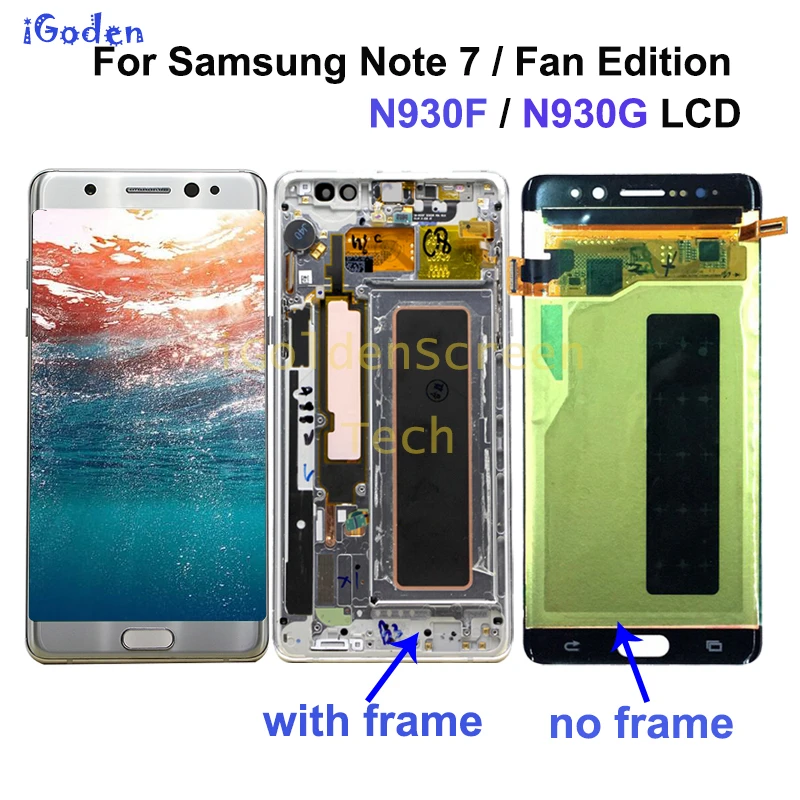 Супер AMOLED для Samsung Note Fan Edition FE 7 N930F N935F ЖК дисплей сенсорный экран дигитайзер