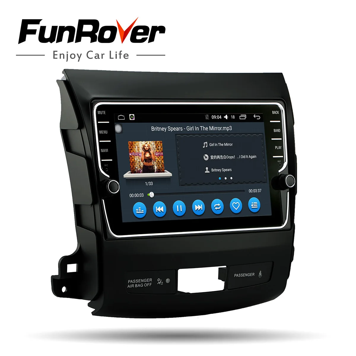 Cheap Funrover IPS 8" Android 8.0 Car dvd GPS Player Navi stereo for Mitsubishi Outlander 2006-2014 Auto Radio Multimedia WIFI audio 2
