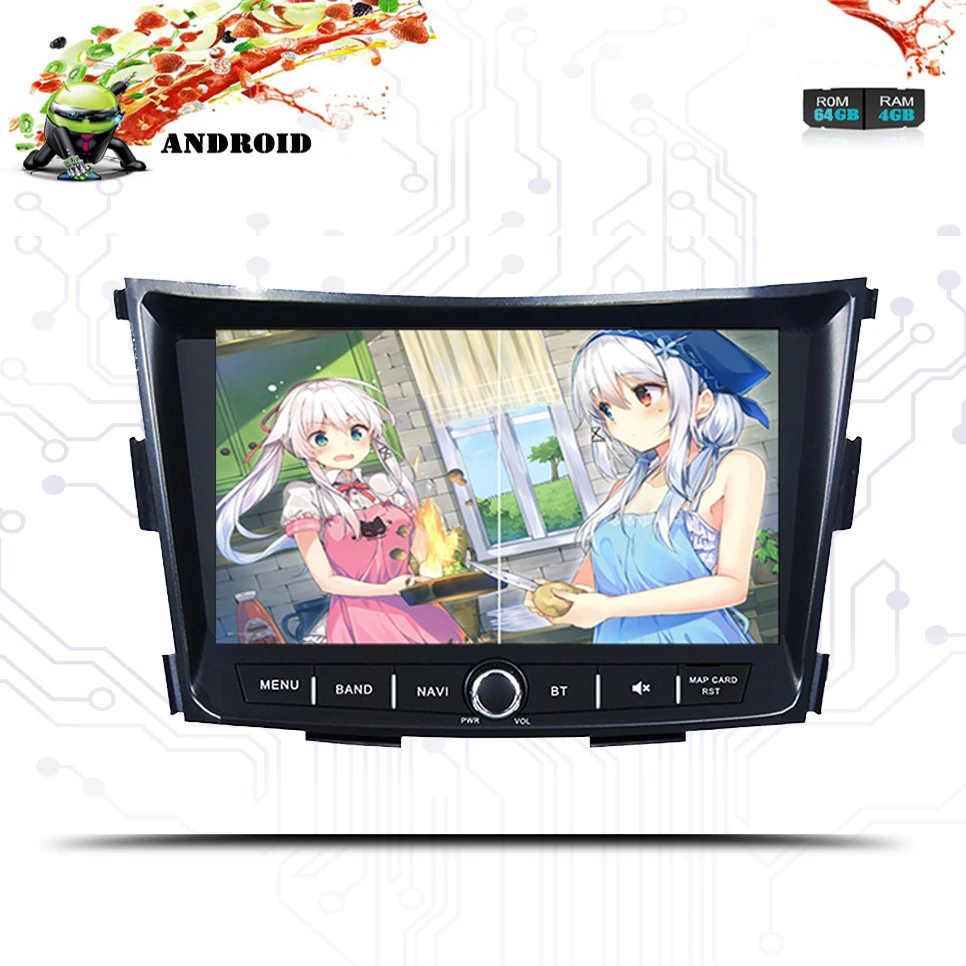 Clearance 8 Inch Android 9.0 HD IPS 4+64GB CAR DVD PLAYER Multimedia GPS RADIO For SSANGYONG TIVOLI 2015 2016 2017 2018 OBD Stereo Audio 0