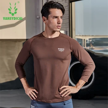 

Sport Shirt Men Fitness Running T Shirts 3/4 Long Sleeve Sport Top Elastic Sportswear Gym Bodybuilding Training T-shirt Rashgard