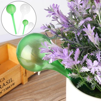 

1PC Useful Green/Transparent Plastic Plant Pot Bulb Shape Self Watering Device Small/Big Automatic Irrigation Garden Supplies