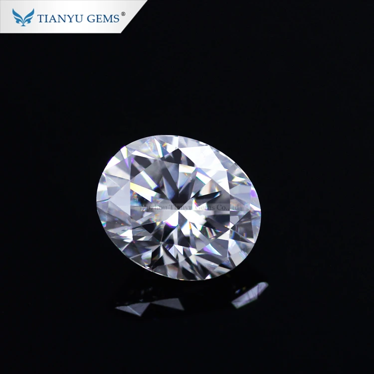 Tianyu драгоценный камень 1 0 карат бесцветный VVS Овальный moissanite алмаз Свободный