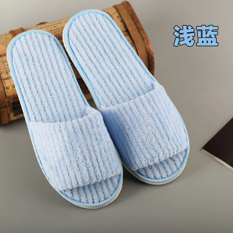 10 pairs Disposable Slippers Hotel Beauty Salon Room open toe Slippers Washable terry cloth Couple big size Slippers