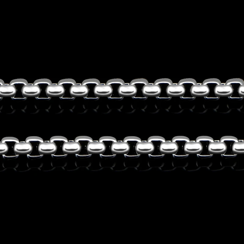 CHUKUI Silver Chain 2mm Stainless Steel Box Necklace Chain For Women Men Locket Pendant Drop Shipping (4)