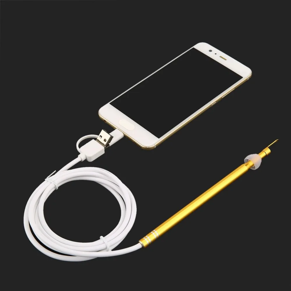 3 в 1 инструмент для чистки ушей цифровой отоскоп ушной ложки микро& тип-c& USB осмотр ушной эндоскоп камера для Android PC
