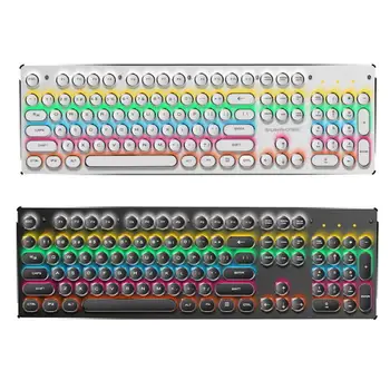 

SUNROSE T620S Waterproof Mechanical Gaming Keyboard USB Wired Backlit Blue Switch Keypads with RGB LED Backlight for Computer PC