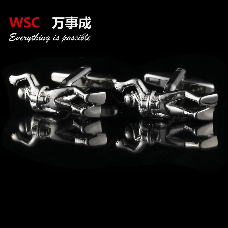 

30pairs/lot Men's shirt cufflinks factory direct creative styling Clothing Diver Cuff Links decorative Frogman Sports