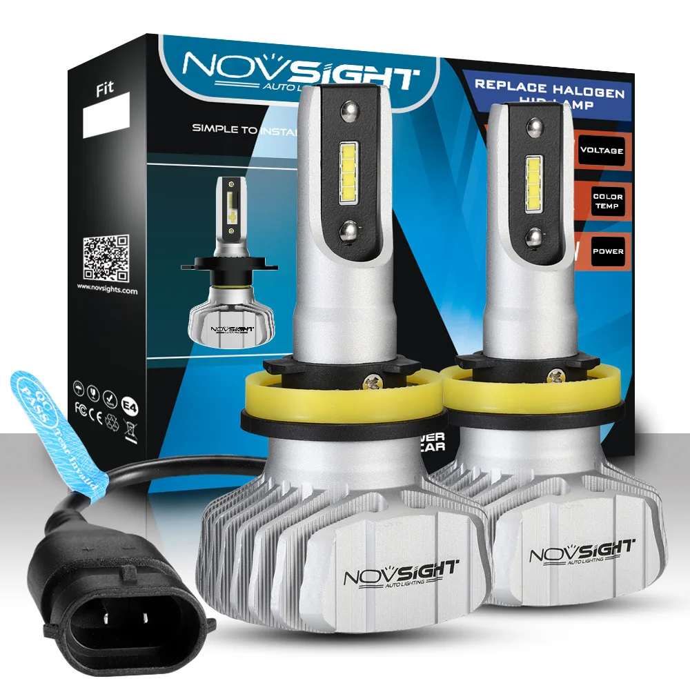 NOVSIGHT H4 LED H7 H11 H8 9006 HB4 H1 H3 HB3 H9 9007 H13 Car Headlight