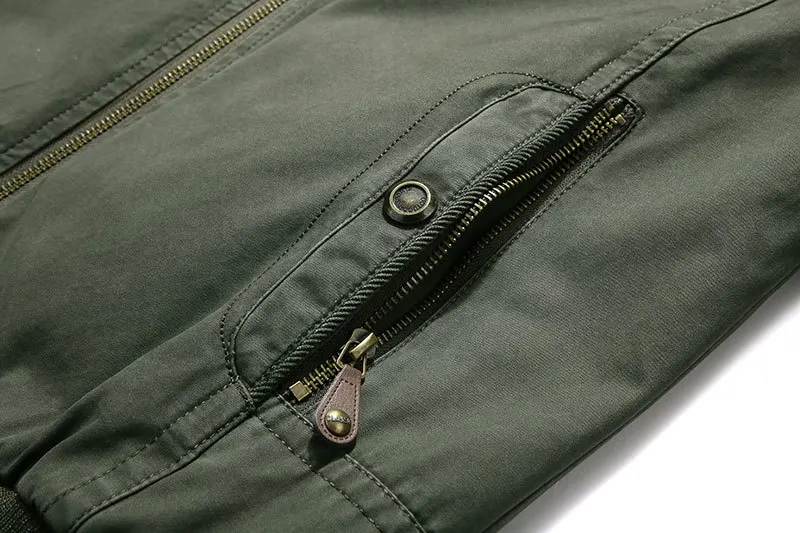 4XL 2019 Autumn Spring Brand Jacket Thin Stand Collar Coat Asia Size Drop Shipping Jackets Coats Casual Both Side Wear Military (6)